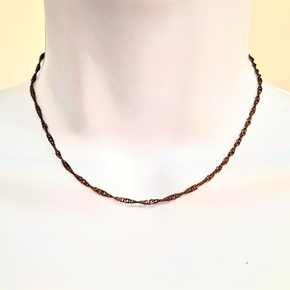 Copper tone child's Singapore chain, adjustable (3-10)